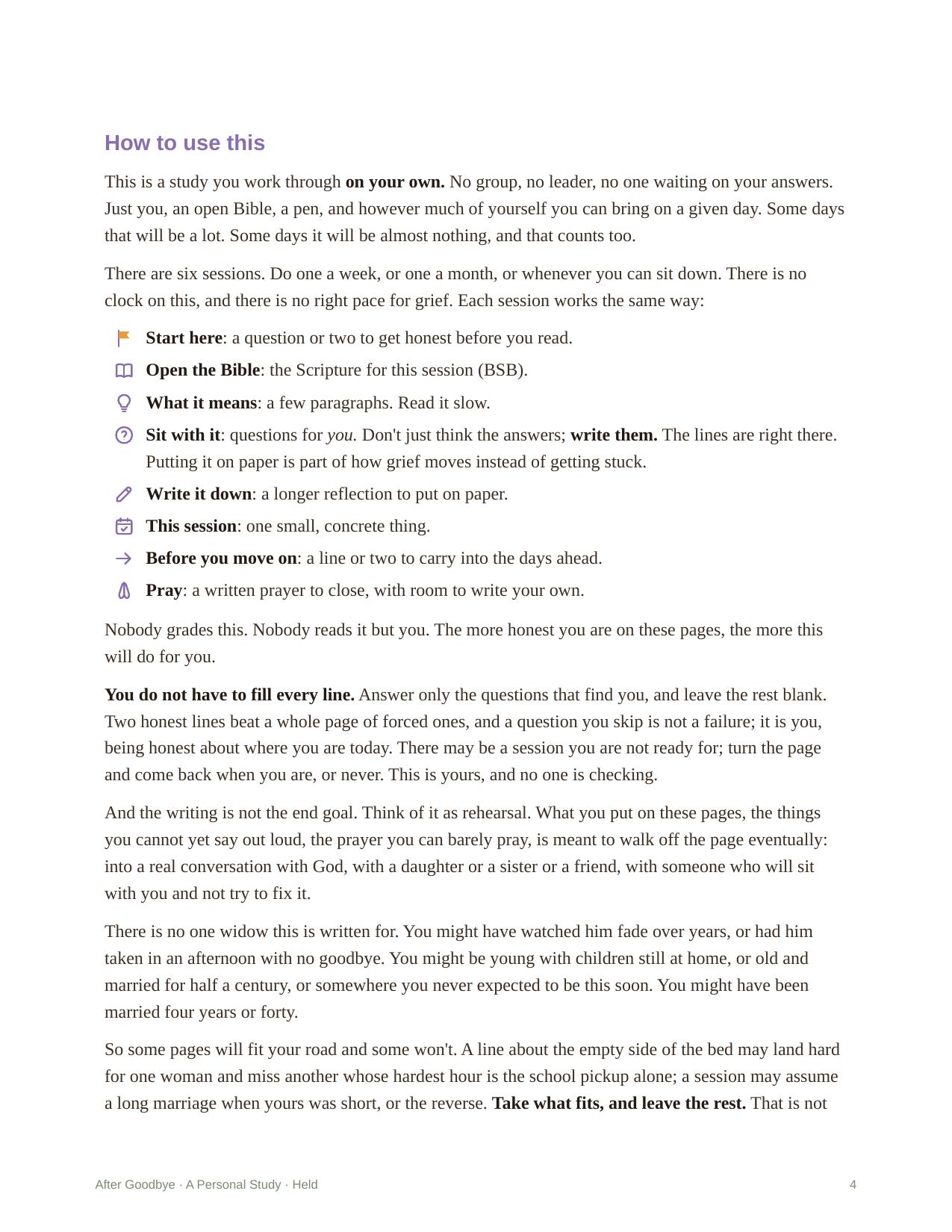 After Goodbye &mdash; Room to write