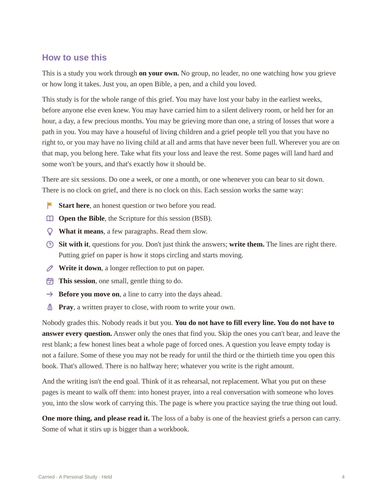 Carried &mdash; Room to write