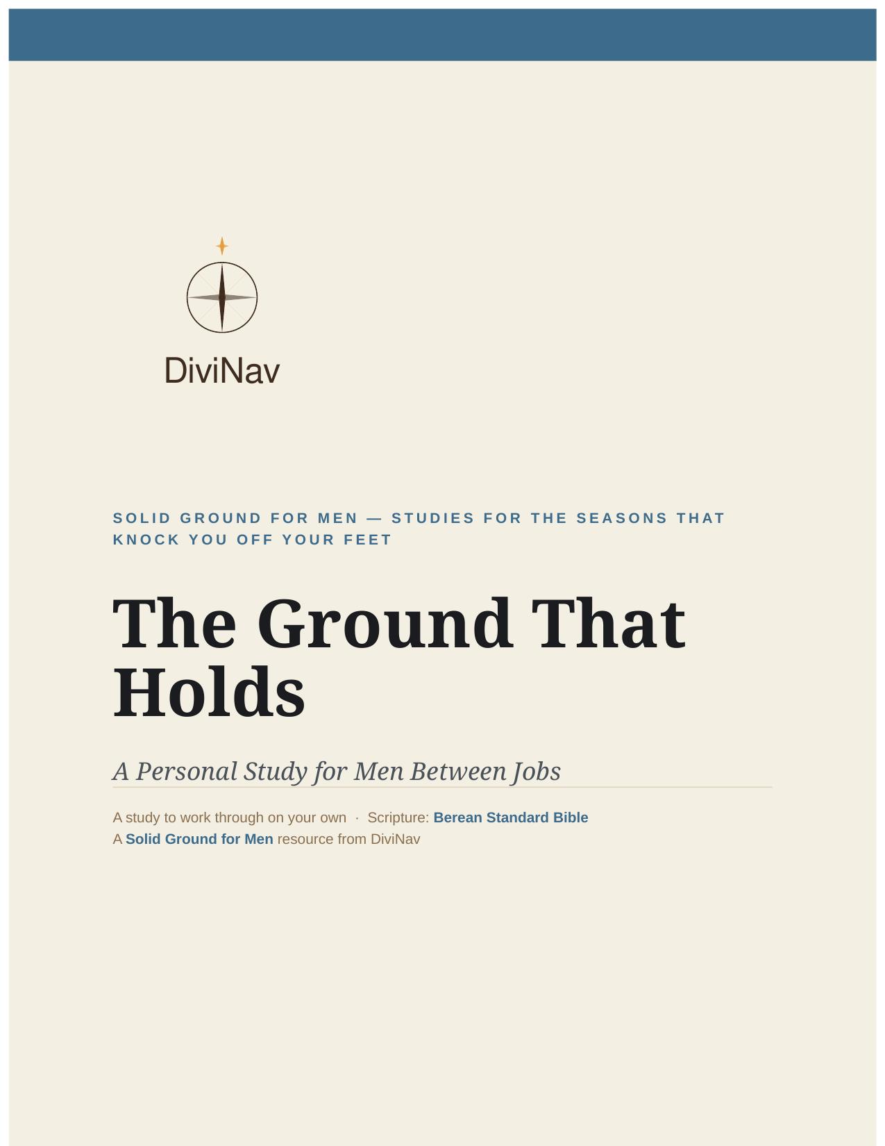Solid Ground for Men &mdash; a personal study (cover)