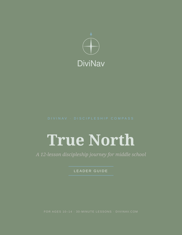 True North — a 12-lesson middle-school discipleship journey (leader guide cover)