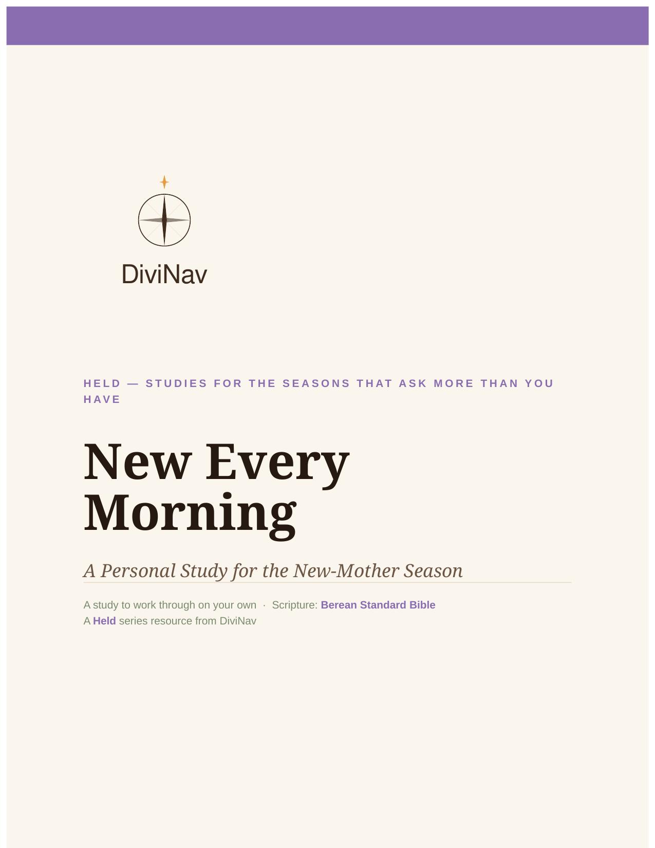 New Every Morning cover