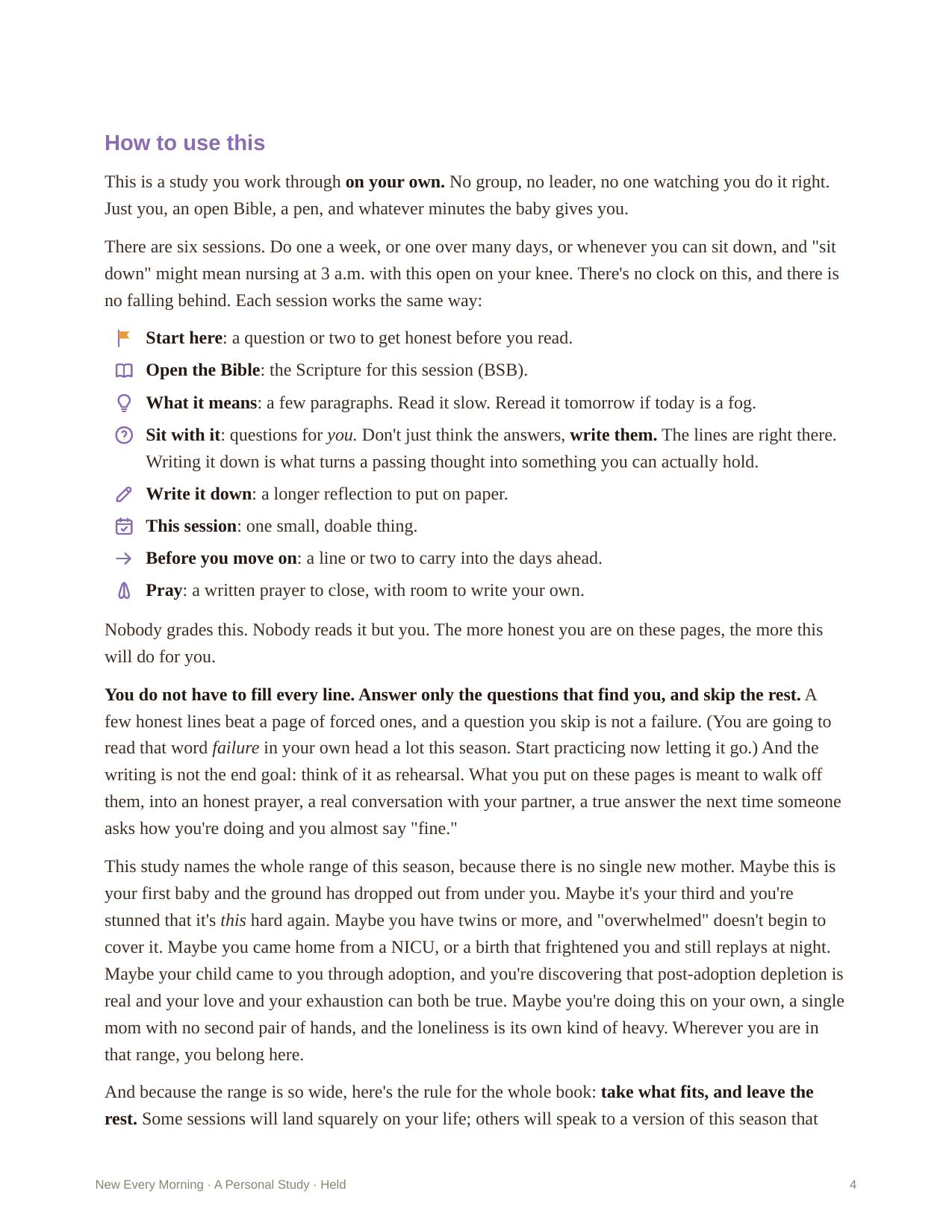 New Every Morning &mdash; Room to write