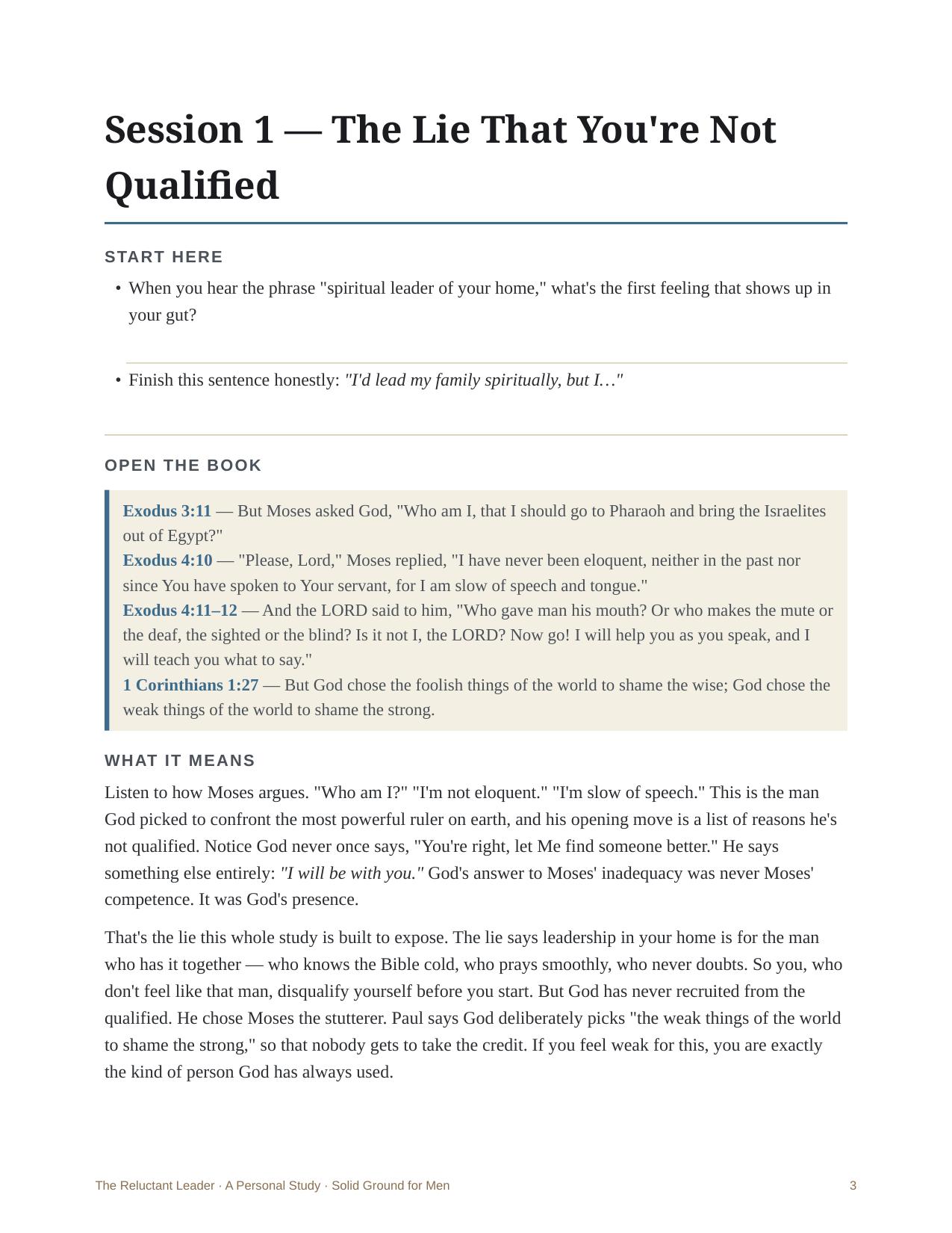 The Reluctant Leader &mdash; A look inside &mdash; a session