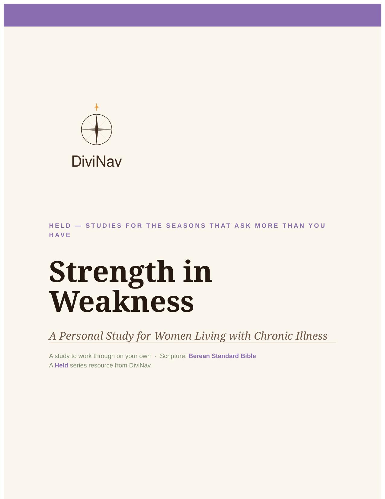 Strength in Weakness cover