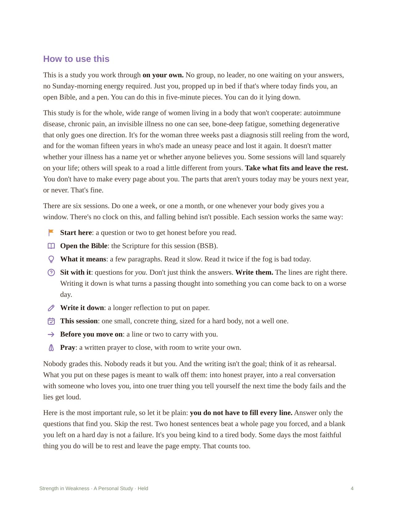 Strength in Weakness &mdash; Room to write