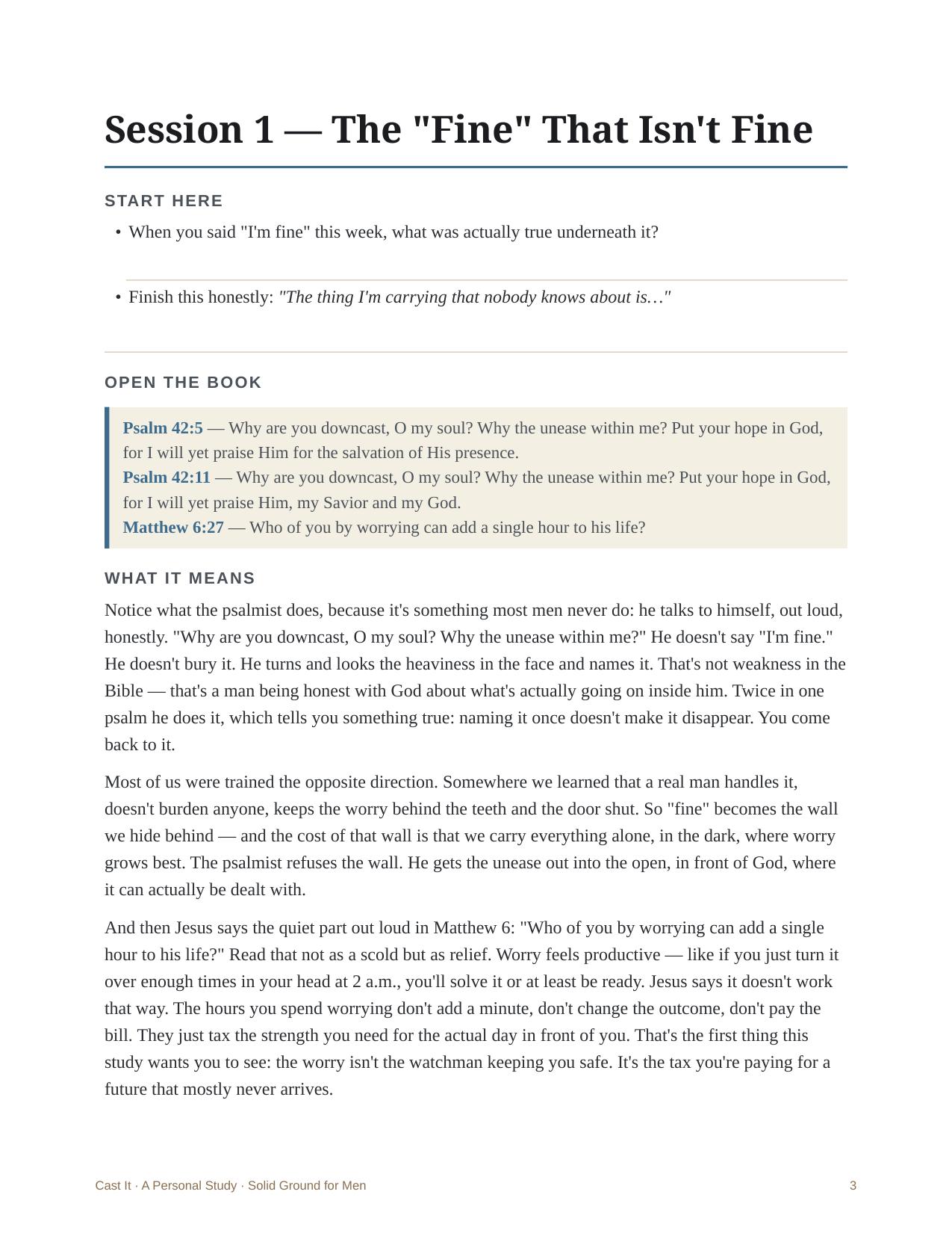 Cast It &mdash; A look inside &mdash; a session